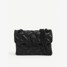 Миниатюрная стеганая кожаная сумка на плечо Kensington Kurt Geiger London, черный r03698361 | black