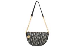 Christian Dior Сумка с косым принтом, женская, через плечо, синяя s3206utzq-m928