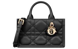 Christian Dior Сумка BookTote из коровьей кожи, сумка через плечо, мини-сумка женская, черная s5573owhp-m900