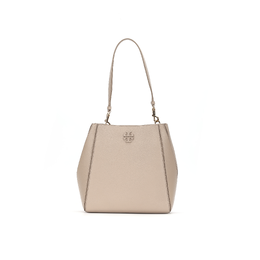 Сумка-ведро McGraw Litchi Grain Leather, сумка через плечо, женская, терракотово-серая Tory Burch 158499-200