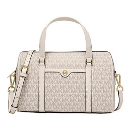 Michael Kors Дорожная женская сумка из искусственной кожи среднего размера, цвет ванильно-белый/молочно-белый 35s4gtfs6b278