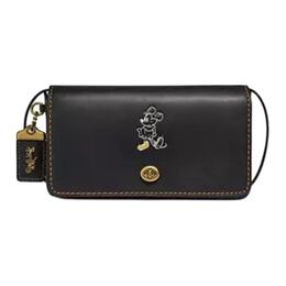 Coach Сумка через плечо из кожи от Disney, черная, среднего размера, женская 69180-b4bk