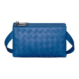 Bottega Veneta Сумка через плечо из телячьей кожи, мини, женская, синяя 609692vcpq14270