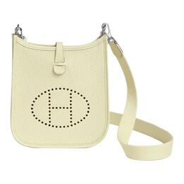 Hermes Сумка Evelyn Clemence из телячьей кожи, сумка через плечо, унисекс, Milton Yellow h085945ckar
