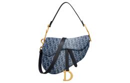 Christian Dior Сумка-седло из жаккардового денима, сумка-седло, сумка через плечо, женская, синяя m0455cdce-m49e