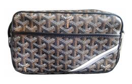 Goyard Сумка Cap Vert Canvas с кожаной сумкой на плечо, унисекс, черная capve2pml-01cl01p条纹黑色