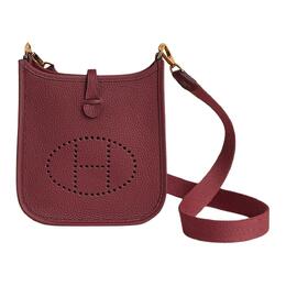 Сумка через плечо Evelyne Clemence из телячьей кожи, мини-сумка Hermes, красная h085945ccal