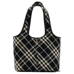 Burberry Сумка на одно плечо из хлопка с телячьей кожей, маленького размера, унисекс, черные 80946861