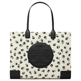 Tory Burch Сумка-шоппер Ella из переработанного полиэстера, женская, черно-белая 160932-250