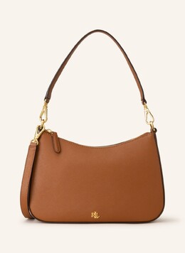 Сумка на плечо из сафьяновой кожи danni 26 LAUREN Ralph Lauren, цвет COGNAC 1377047 | cognac