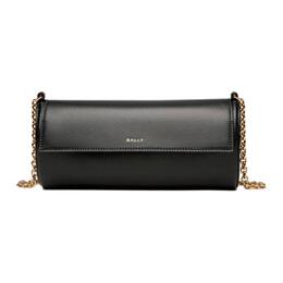 Bally Мини-клатч через плечо из кожи с телячьей кожей, женский, черный 6309053黑色