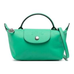 Мини-сумка из кожи с тисненым логотипом Longchamp 34205987249