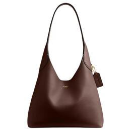 Coach Сумка-хобо Brooklyn Grain Leather, женская, цвет кленовый, коричневый cu068-b4mpl