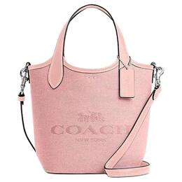 Coach Сумка-ведро Hanna Canvas, портативная сумка через плечо, женская, розового цвета, небольшого размера cr169-svobd