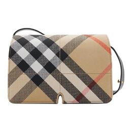 Сумка через плечо из хлопковой смеси, женская, песочного цвета Burberry 80973791