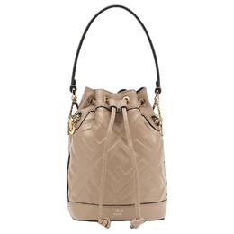 Fendi Сумка-ведро Mon Tresor из телячьей кожи, на одно плечо, мини, женская, цвет «голубиный серый» 8bs093-anwt-f0e65