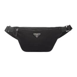 Prada Мужская черная поясная сумка через плечо Re NylonSaffiano из переработанного нейлона с сафьяновой кожей 2vl033_2dmh_f0002_v_oom