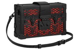 Louis Vuitton Сумка-тоут PETITE MALLE из лакированной коровьей кожи, жесткая, портативная, через плечо, женская, черная m20353