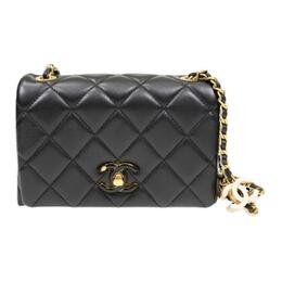 Chanel Сумка через плечо из овчины, женская, черная, Trumpets as4973-b17322-94305