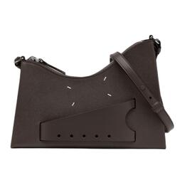 Кожаная сумка через плечо женская кофейного цвета Maison Margiela sb1wg0054p4745t2152