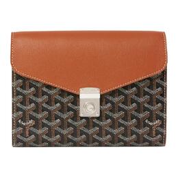 Goyard Сумка через плечо из холста и телячьей кожи, унисекс, черно-коричневая chyprppmlty-01cl03p