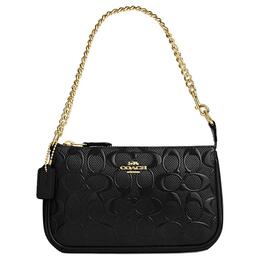 Coach Сумка Nolita из коровьей кожи, маленькая, унисекс, черная cv419-imblk