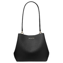 Michael Kors Сумка через плечо из холщовой ткани с покрытием, женская, черного цвета, среднего размера 35s4g3fs2i-black