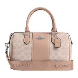 Coach Сумка через плечо из ткани Rowan Coated Canvas, женская, серебристо-песочно-серого цвета cw376-svpwh