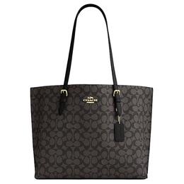 Coach Сумка-шоппер из искусственной кожи Mollie, сумка-шоппер, сумка на плечо, женская, орехового и черного цветов cv967-imxaq