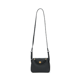 Hermes Сумка-мессенджер Lindy Clemence Bullock Leather Portable Crossbody, женская, мини, 89 Noir, черная h085956cc89