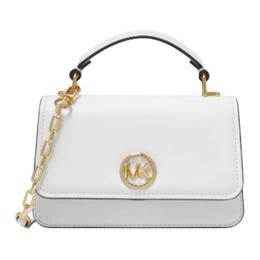 Michael Kors Сумка через плечо из коровьей кожи, маленькая, белая, женская 32t4gd8c5l-085