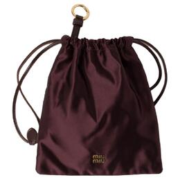 Атласный клатч женский Briarwood Miu Miu 5ng010_2ctb_f0nbl