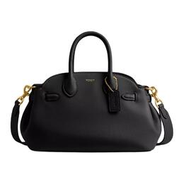 Coach Женская кожаная сумка-мессенджер Empire Carryall на одно плечо, черная cu066-b4bk