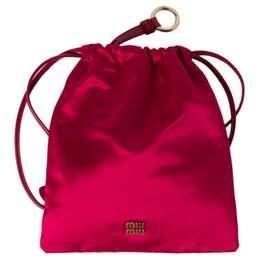 Miu Miu Атласный клатч женский, розово-красный 5ng010_2ctb_f0505