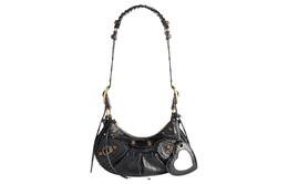 Balenciaga Сумка через плечо Le Cagole Xs с тиснением под крокодила, черная 67130923ebm1000