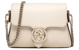 Gucci Сумка-мессенджер из коровьей кожи Litchi Grain, сумка-багажник, сумка на плечо, женская, белая, мини 607720-cao0g-9522