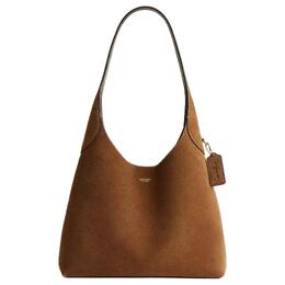 Сумка-хобо Brooklyn Suede With Grain Leather, женская сумка-туба Tubas, цвет Cedar Coach cw637-b4ced