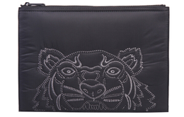 Kenzo Сумка-клатч из полиамида унисекс, черная f85-5pm302-f30-99c
