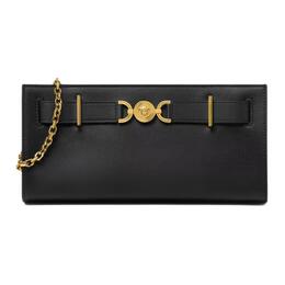 Versace Женские черные клатчи Medusa '95 из телячьей кожи на одно плечо 1015798-1a10795-1b00v