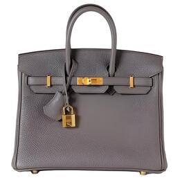 Сумка Birkin Togo из телячьей кожи, обычная женская, 8F, серая, оловянно-серая Hermes h041344cc8f
