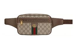 Gucci Сумка Ophidia из холста с кожаной наплечной сумкой через плечо, поясная сумка, слинг, средний размер, унисекс, цвет эбеновое дерево/коричневый 574796-97sit-8747