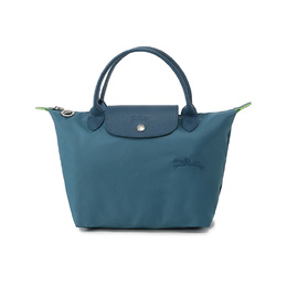 Longchamp Сумка-тоут Le Pliage Green из переработанного холста, женская, небольшого размера, павлинье-синего цвета 1621919p89