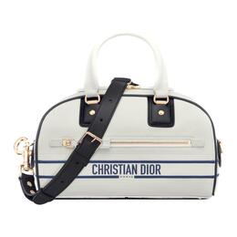 Christian Dior Сумка для боулинга из гладкой коровьей кожи, сумка через плечо, женская сумка Trumpets, белая m6209oobr-m933