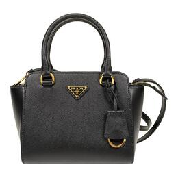 Prada Сумка-шоппер, сумка-шоппер, сумка через плечо, женская черная кожаная сумка 1ba380_2edv_f0002