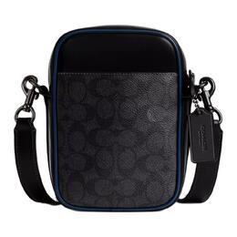 Coach Сумка через плечо из холщовой ткани с покрытием, мужская, среднего размера, черная cw462-blc