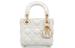 Сумка Lady Christian Dior из овчины Lady Christian Dior, сумка на плечо, сумка через плечо, мини-сумка женская, молочно-белый/конфетный цвет s0856onge-m030