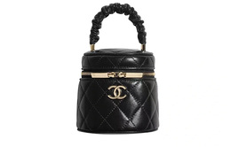 Chanel Сумка-косичка из овчины, с зеркальцем для макияжа, женская, черная ap2729-b07971-94305