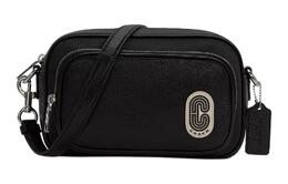 Coach Сумка через плечо из ткани Court Fabric с кожей, женская, черного цвета, небольшого размера c5050-svbk