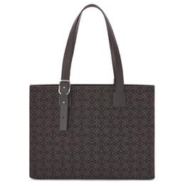 Loewe Сумка из жаккардового полотна с телячьей кожей, сумка-шоппер, сумка через плечо, мужская сумка цвета антрацит/черный b692k96x02-1268