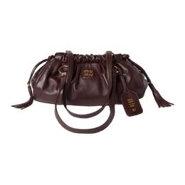 Кожаная сумка через плечо, женская, Briarwood Miu Miu 5bg306_2csw_f0nbl_v_ooo